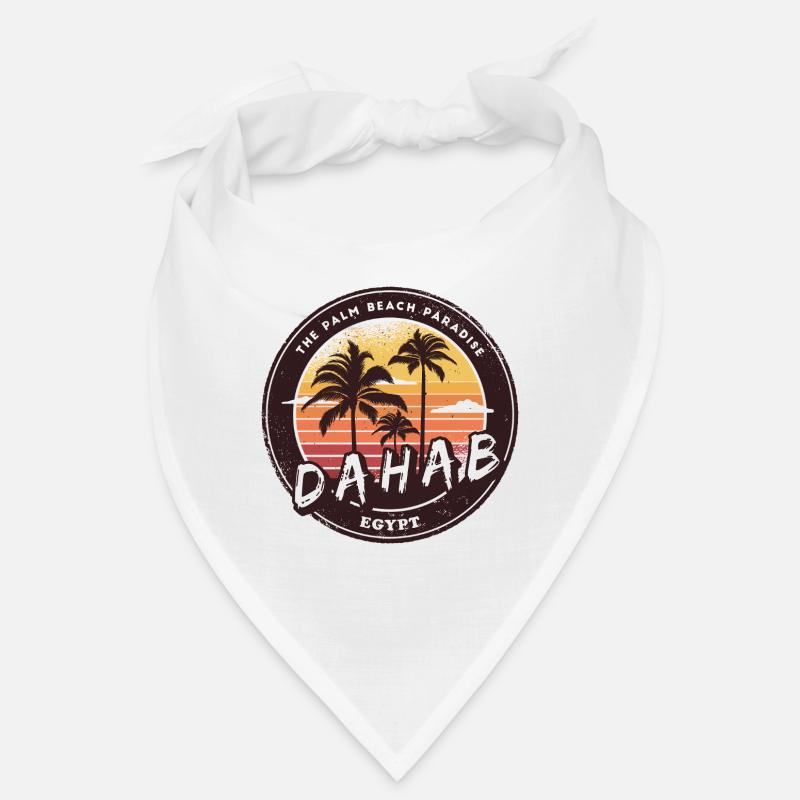 Dahab Egypt Vintage Palm Trees Design Bandana