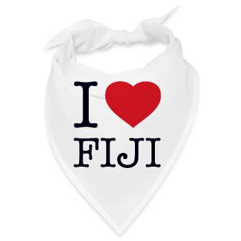 I LOVE FIJI - Bandana - Weiß - Vorne