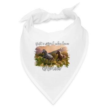 Liebende Pferdeliebe Illustration - Bandana - Weiß - Vorne