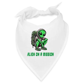 Alien auf Mission - Bandana - Weiß - Vorne