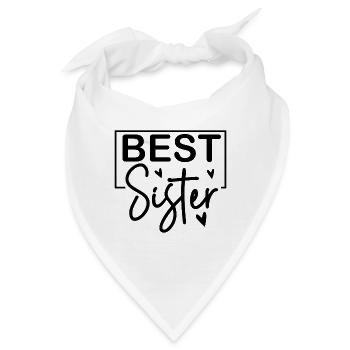 Beste Schwester - Bandana - Weiß - Vorne