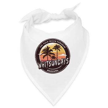 Whitsundays Australien Palmen Design - Bandana - Weiß - Vorne