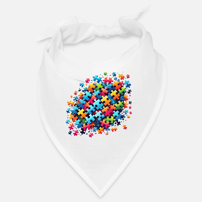 Colorful Puzzle Design for Creative Expression Bandana