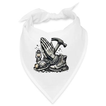 Bergbau – Tradition & Härte - Bandana - Weiß - Vorne