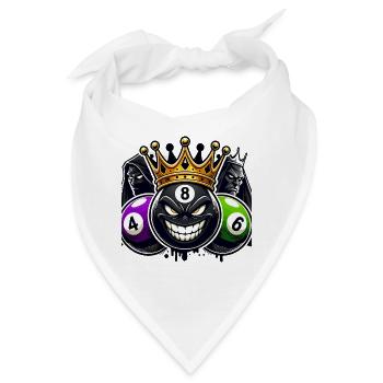Billard King – Die 8-Ball Herrschaft - Bandana - Weiß - Vorne