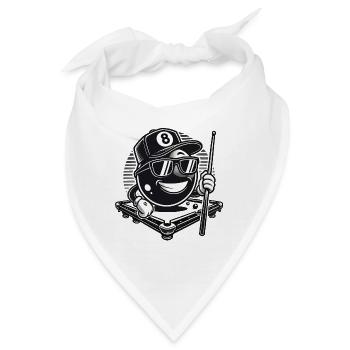 Billard 8-Ball Cool - Bandana - Weiß - Vorne