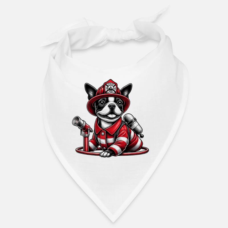 Bostie Pompier Chien Bandana