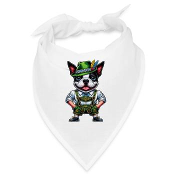 Bostie in Tracht - Bandana - Weiß - Vorne