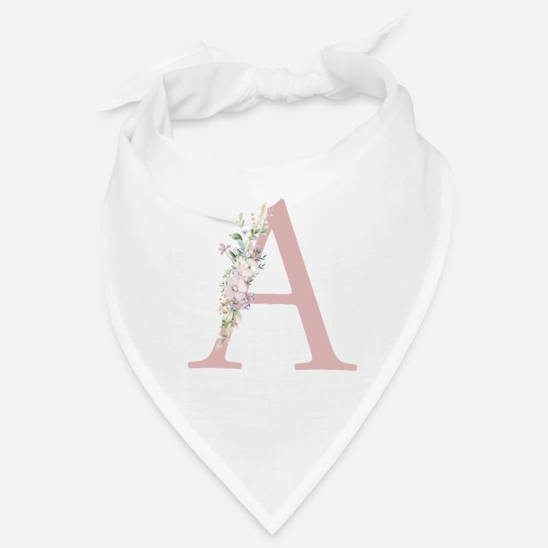 A Monogram, Floral, Personalizable Bandana
