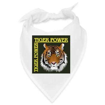 Die Macht des Tigers - Bandana - Weiß - Vorne