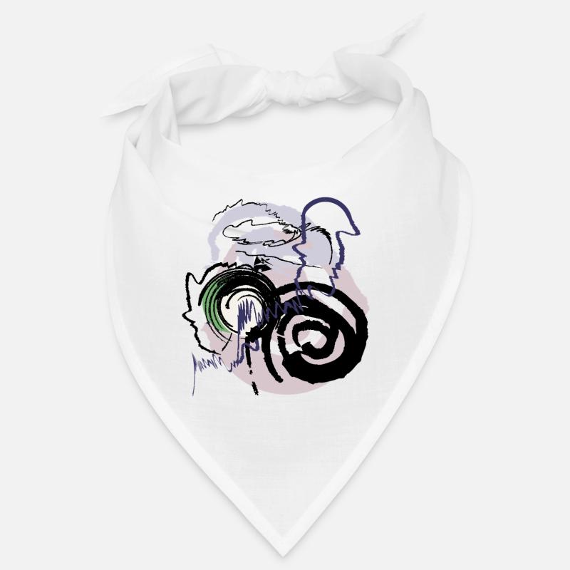 Abstraktes Muster - Bandana - Weiß