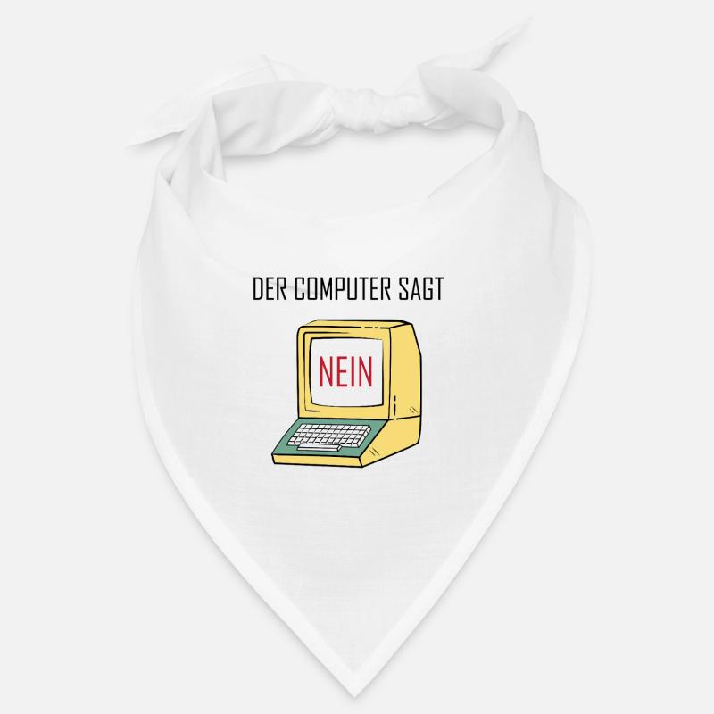 Retro Funny Computer Sagt Nein - Geeky Tech Nerd Bandana