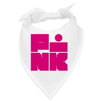 Bold & Fun – PINK Statement in knalligem Style - Bandana - Weiß - Vorne
