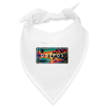 Quepos – Costa Rica Palmen Strand Schild - Bandana - Weiß - Vorne