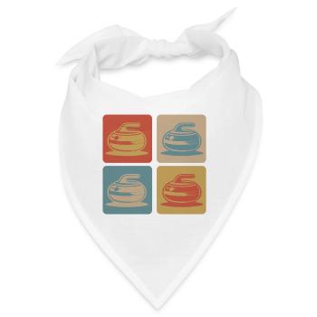 Curling Vintage Design - Bandana - Weiß - Vorne