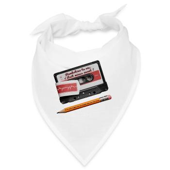 Vintage Cassette – Spule dein Leben zurück, es war besser - Bandana - Weiß - Vorne