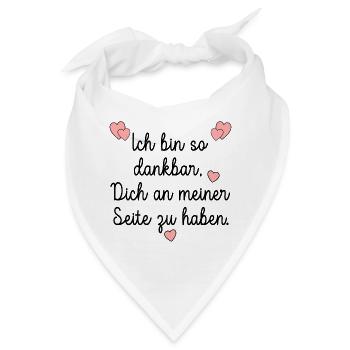 DANKBARKEIT WERTSCHÄTZUNG HERZ - Bandana - Weiß - Vorne