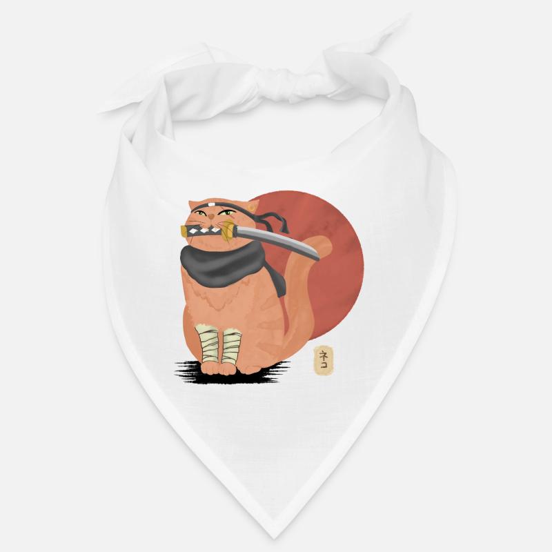 Samurai Cat with Katana Bandana