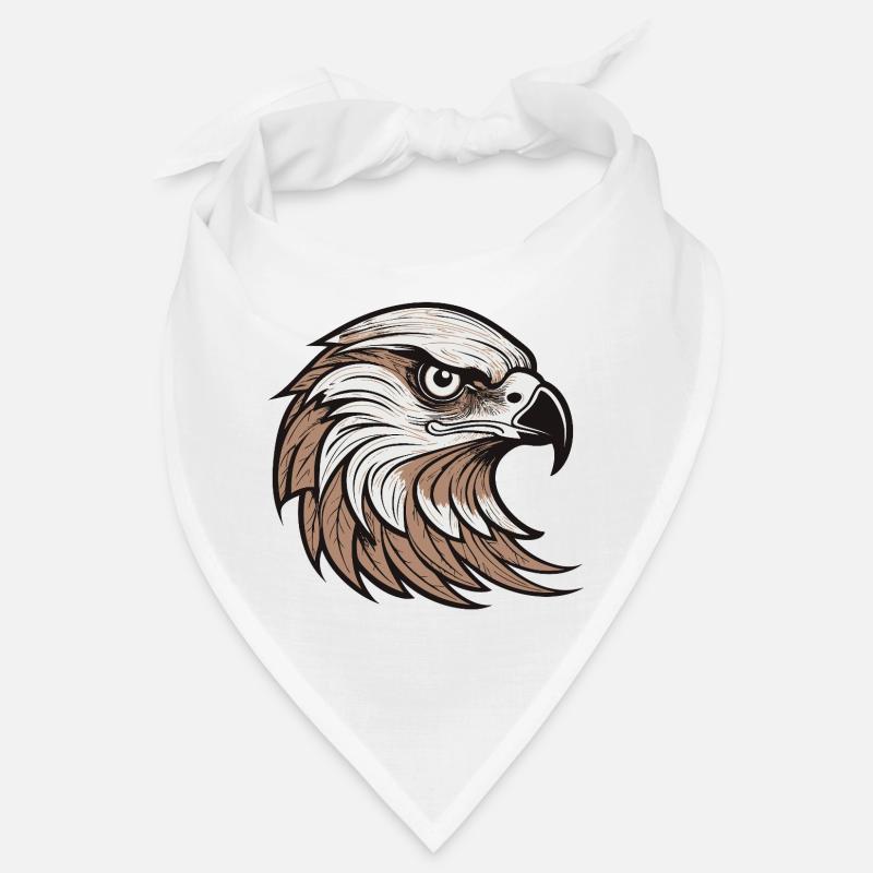 Majestic Eagle Head Illustration Bandana