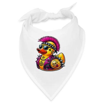 Punk Gummiente - Bandana - Weiß - Vorne
