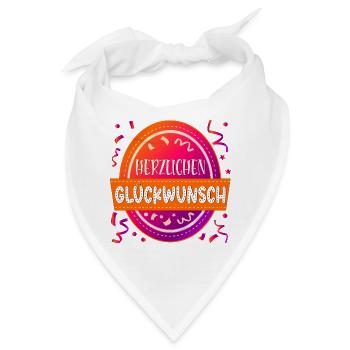 HERZLICHEN GLÜCKWUNSCH KONFETTI ANLASS - Bandana - Weiß - Vorne