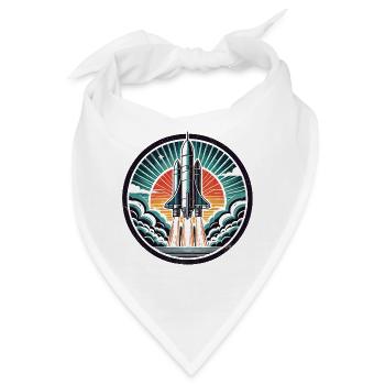 Space shuttle Spaceship - Bandana - Weiß - Vorne
