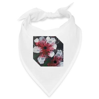 Blumen Design - Bandana - Weiß - Vorne
