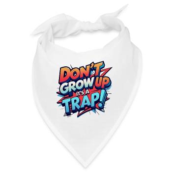 Don't Grow Up - Bandana - Weiß - Vorne