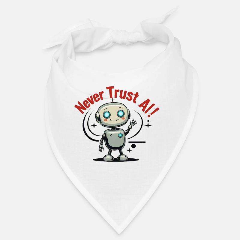 Never Trust AI - Bandana - Weiß