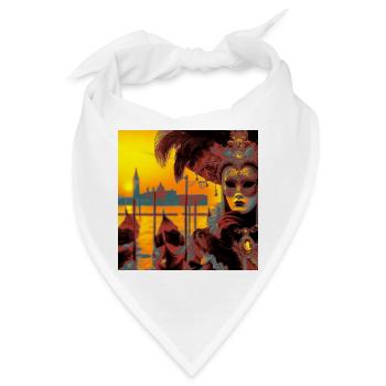 Venezianischer Karneval - Bandana - Weiß - Vorne