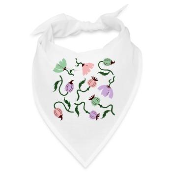 Kräftige Mohnblumen L Florale Mohnblumen - Bandana - Weiß - Vorne