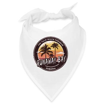 Runaway Bay Jamaica – Karibischer Traumstrand - Bandana - Weiß - Vorne