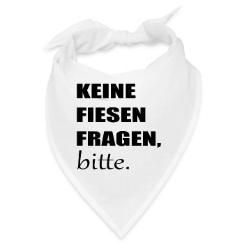 FIESE FRAGEN PRÜFUNG - TEST ABSCHLUSSFRAGEN - Bandana - Weiß - Vorne