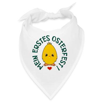 ERSTES OSTERFEST OSTERN BABY KÜKEN - Bandana - Weiß - Vorne