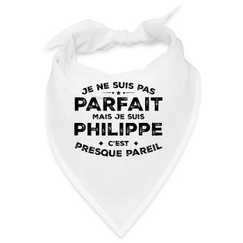 Philippe Ein Vorname, eine Haltung Humor Philippe - Bandana - Weiß - Vorne