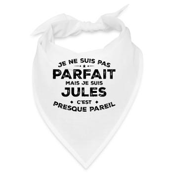 Jules Ein Vorname, eine Haltung Jules Humor - Bandana - Weiß - Vorne
