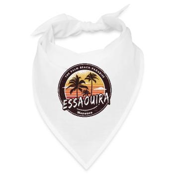 Essaouira Marokko Palmen Design - Bandana - Weiß - Vorne