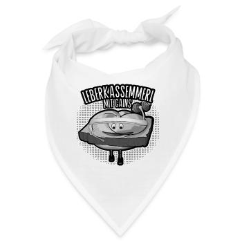 Leberkassemmel mit Muckis. - Bandana - Weiß - Vorne