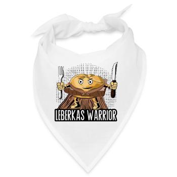 Leberkas Warrior – Deftiger Food Humor - Bandana - Weiß - Vorne