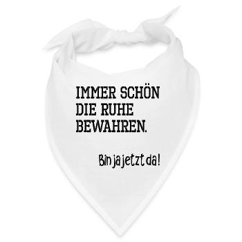 IRONIE RUHE BEWAHREN - Bandana - Weiß - Vorne