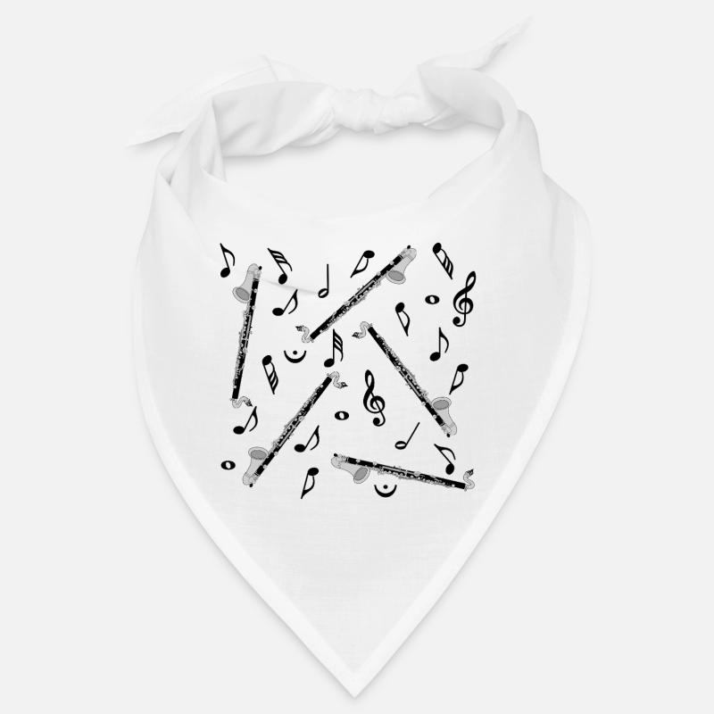 Notes de musique pour clarinette basse Bandana