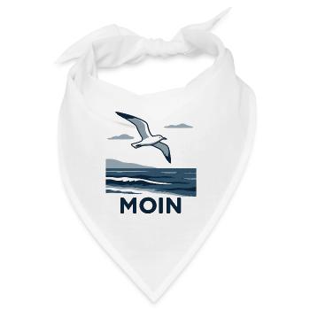Moin Möwe - Bandana - Weiß - Vorne