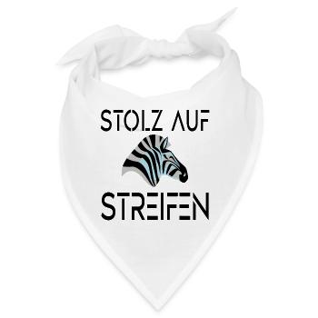 ZEBRA - STOLZ AUF STREIFEN - Bandana - Weiß - Vorne