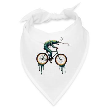 Traumhaftes Radsport-Krustentier - Bandana - Weiß - Vorne