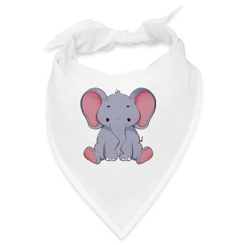 Elefant - Bandana - Weiß - Vorne
