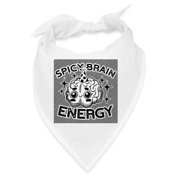 Spicy Brain Energy – cute & chaotic! - Bandana - Weiß - Vorne
