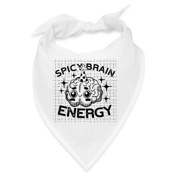 Spicy Brain Energy – ADHD Chaos Humor - Bandana - Weiß - Vorne