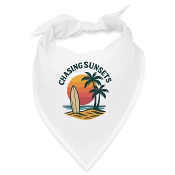 Chasing Sunsets – Surf & Beach Vibes - Bandana - Weiß - Vorne