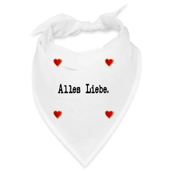 ABSCHIED GLÜCKWÜNSCHE ALLES LIEBE - Bandana - Weiß - Vorne