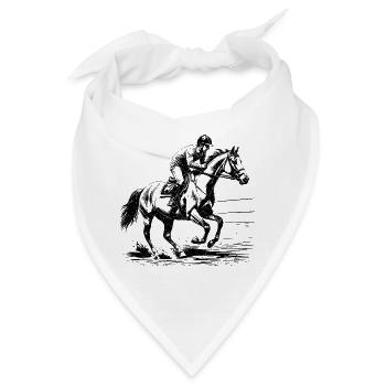 Pferdesport Grunge Effekt - Bandana - Weiß - Vorne